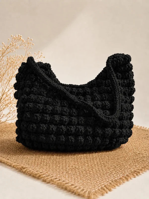 Textured Boho Popcorn Handbag