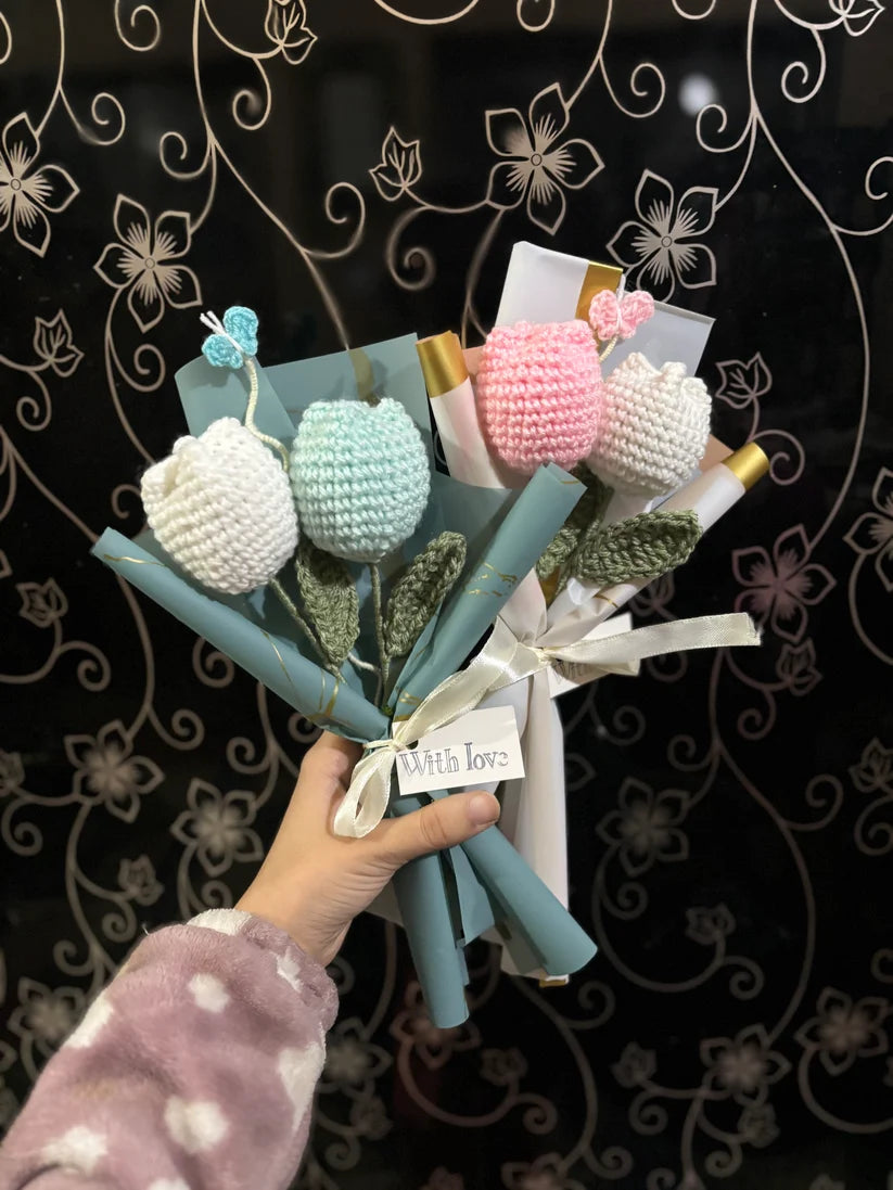 Delicate Monarch Crochet Bouquet