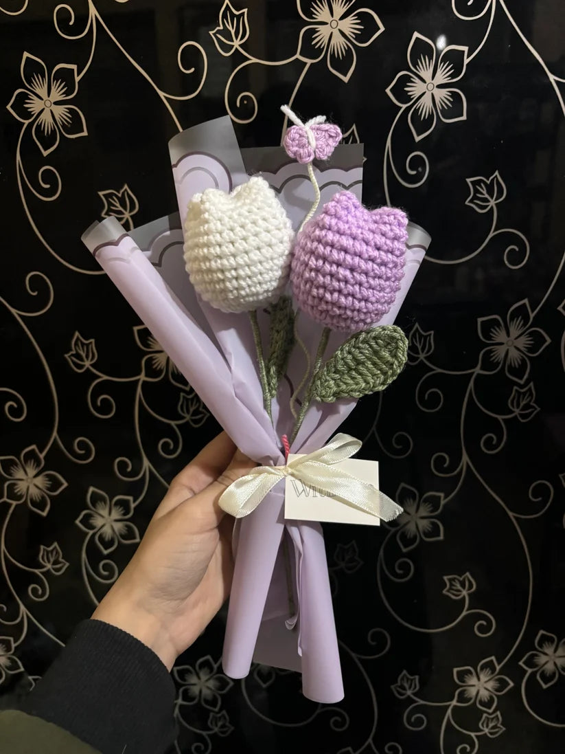 Delicate Monarch Crochet Bouquet