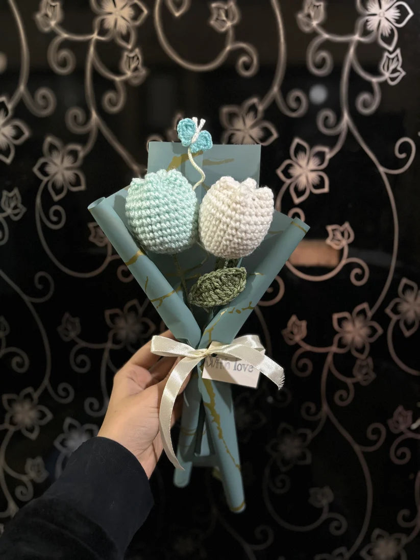 Delicate Monarch Crochet Bouquet