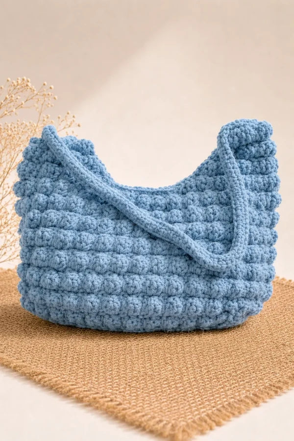 Textured Boho Popcorn Handbag