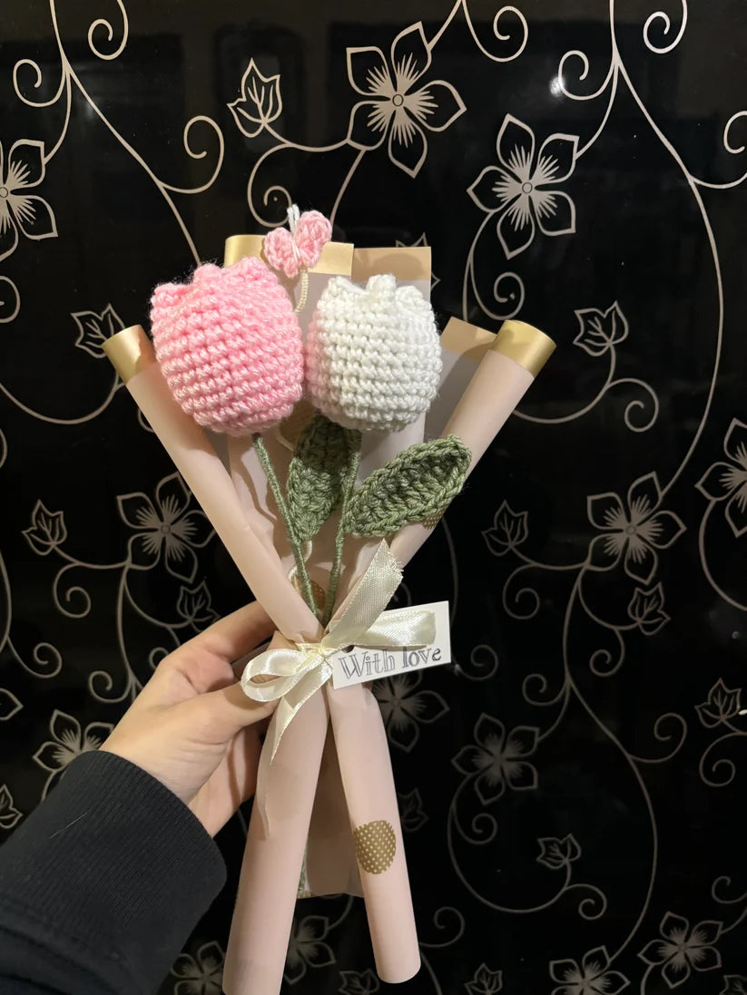Delicate Monarch Crochet Bouquet