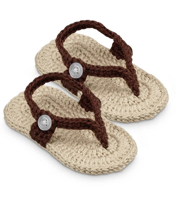 Little Sunbeam Crochet Baby Flip Flop Sandals
