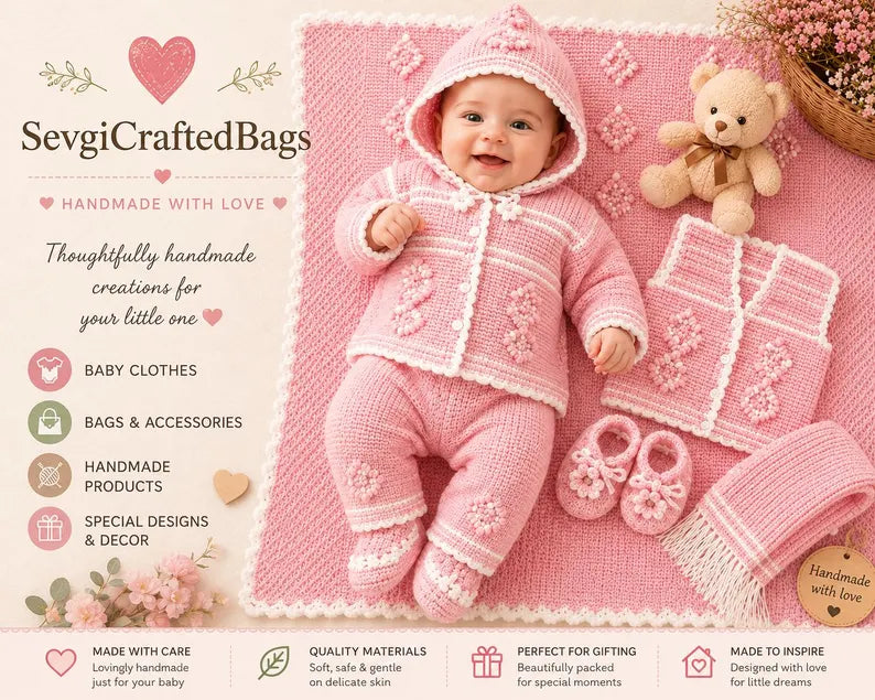 6-Piece Crochet Newborn Baby Set